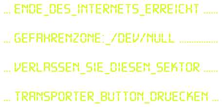 ENDE DES INTERNETS ERREICHT-TRANSPORTERBUTTON DR�CKEN